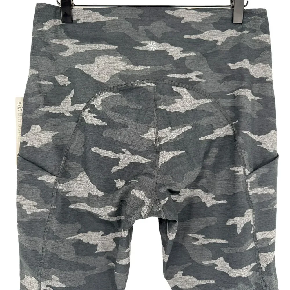 Athleta Camo 7/8 Leggings 1X Gray High Rise Compression Stash Pocket Active NWT - Picture 12 of 16